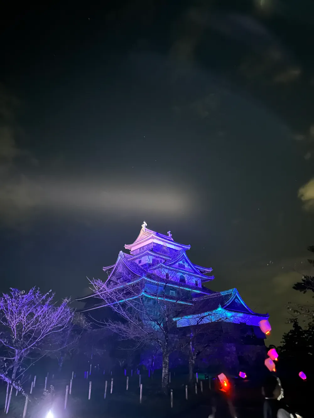 ライトアップ松江城